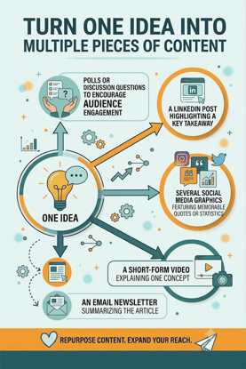 Turn One Idea Into Multiple Pieces of Content Graphic